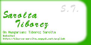 sarolta tiborcz business card